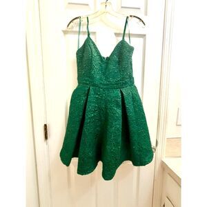 NWT Audrey Parks x Francesca's Holiday Jacquard Skater Dress w/Pockets Small